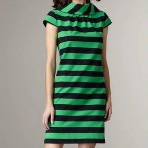 Kate Spade Blaise Dress Green/Navy Stripe size 10